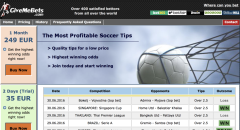Give Me Bets (Soccer Picks) Reviews